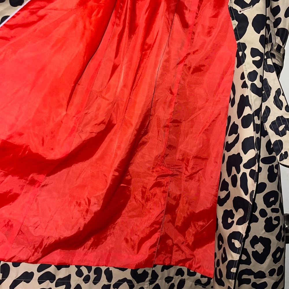 Leopard Print Women's Trench Coat - Picture 9 of 13